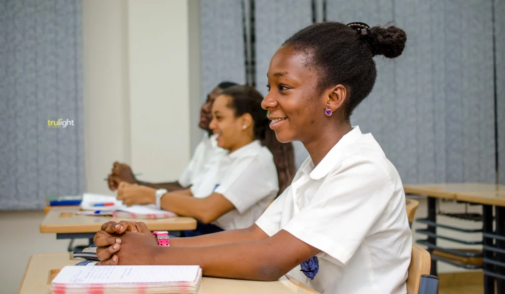 Junior high students at The Ridge School